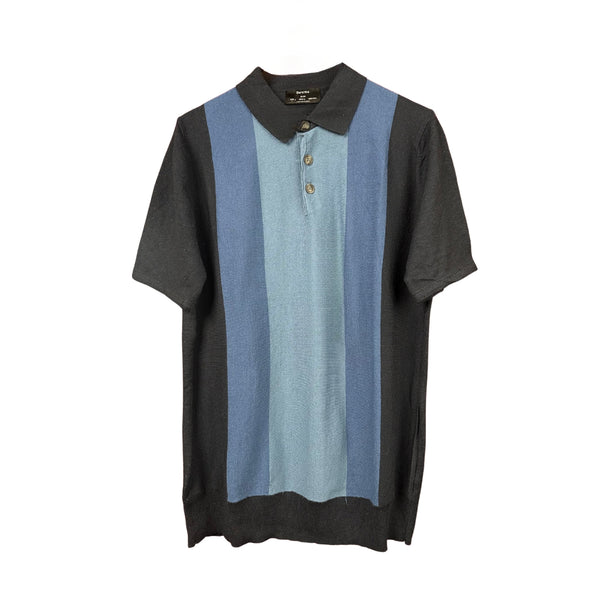 Textured short sleeve polo shirt